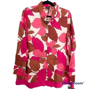 EMMA Marella Roncolo Blouse Cream Printed Button Down Printed